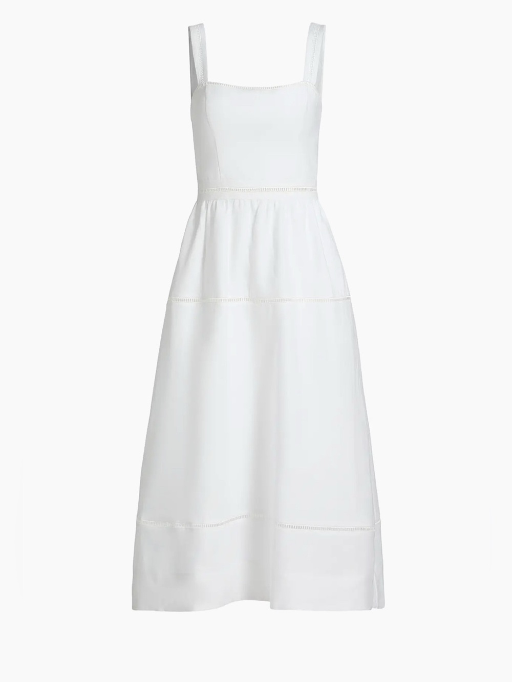 Reformation
Everett Linen Ladder-Trim Midi-Dress